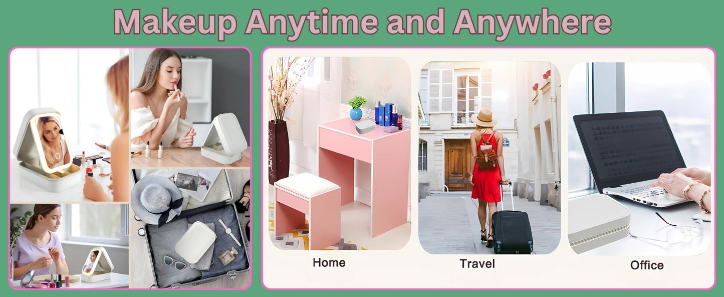 Small Travel LED Makeup Mirror