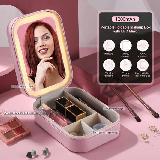 Travel LED Makeup Mirror box