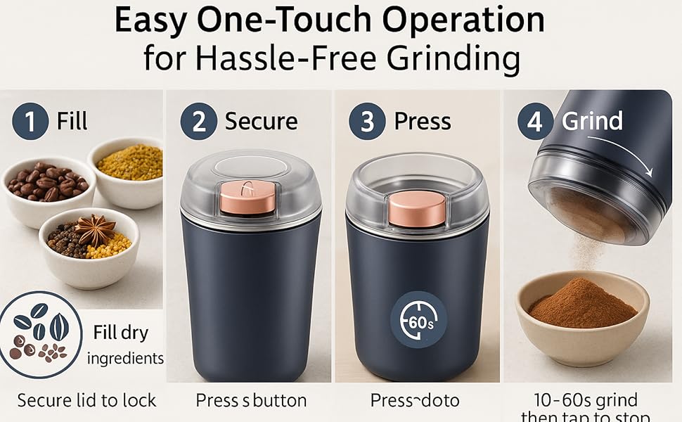 Portable Electric Coffee Grinder Spice
