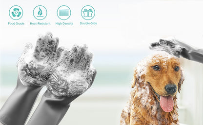 Dishwashing Gloves Combo – Steel Wire + Silicone (2 Pairs)