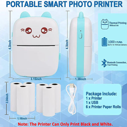Mini Portable Thermal  Bluetooth Printer